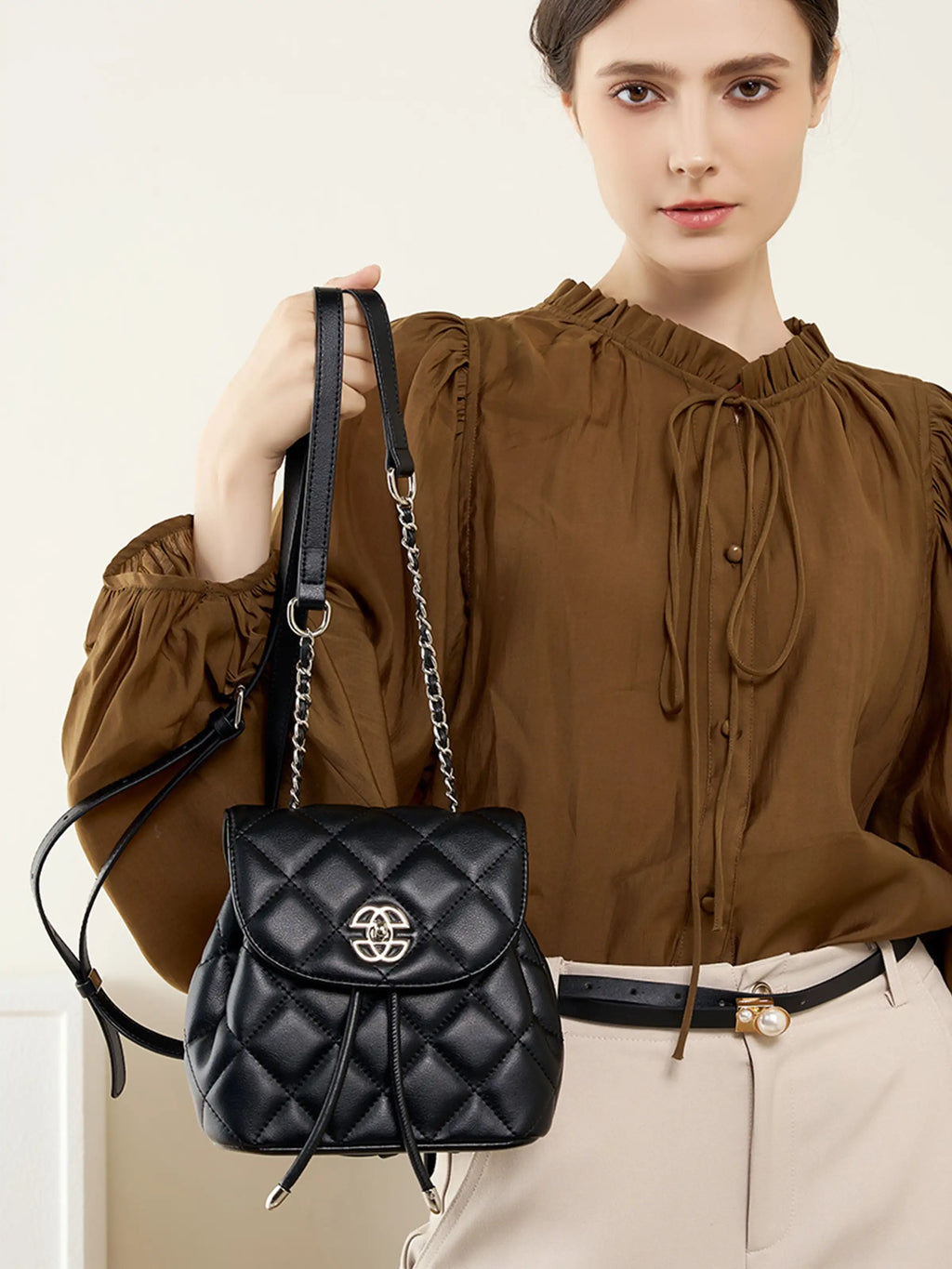 Backpack - Genuine split leather