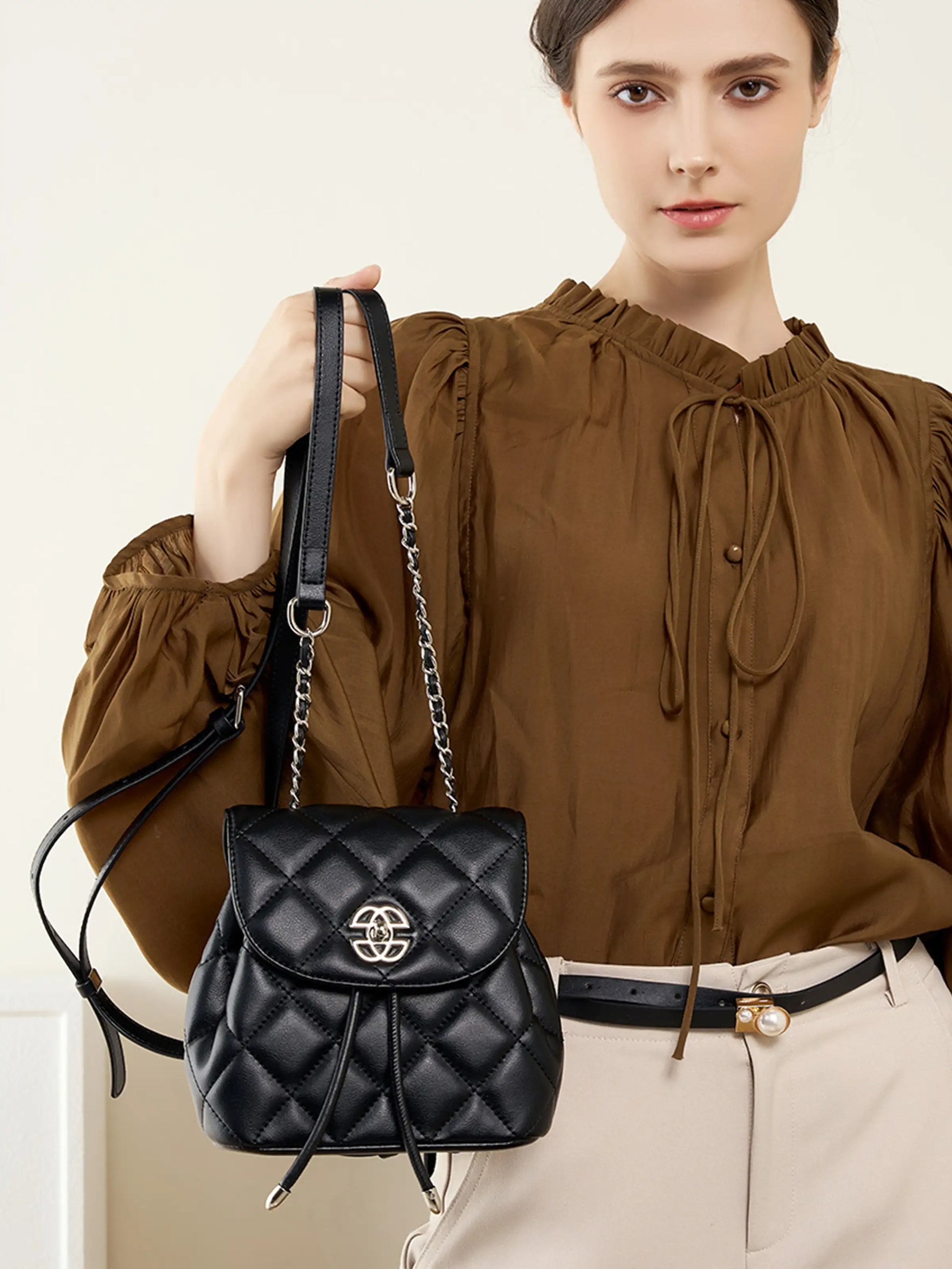 Backpack - Genuine split leather