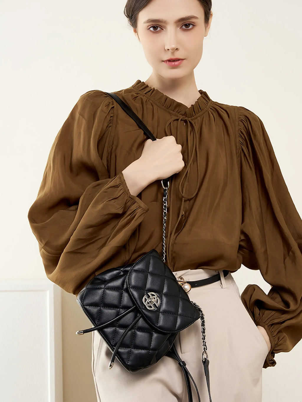 Backpack - Genuine split leather