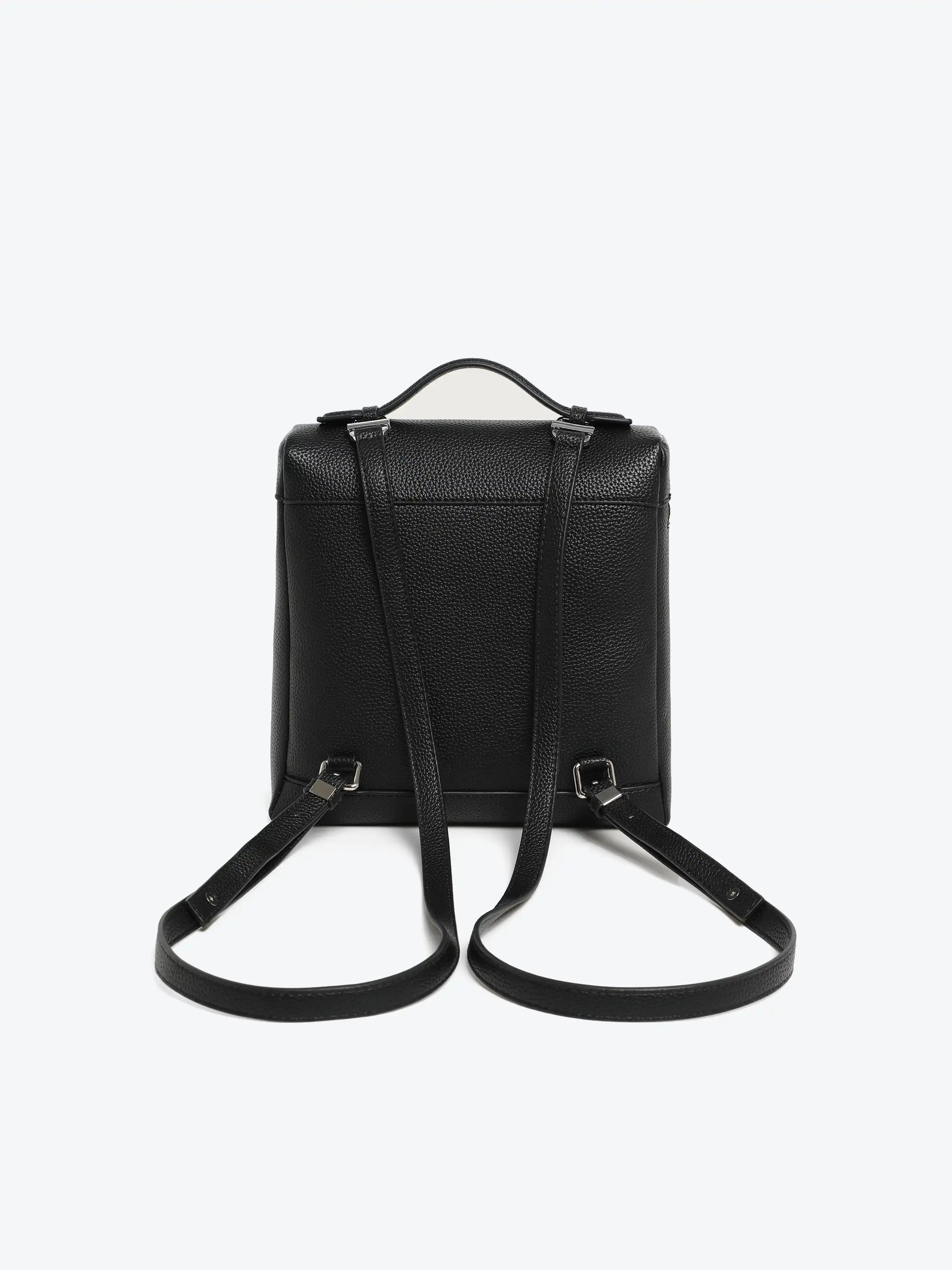 Black Backpack - Lychee texture
