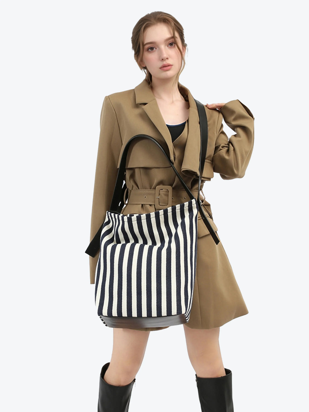 Striped Shoulder Bag - Canvas