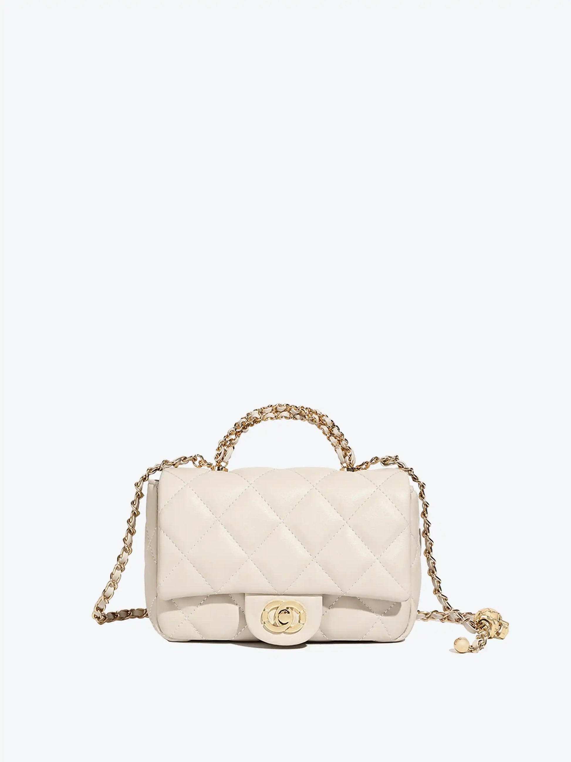 Handbag – Genuine Leather Quilted Shoulder Bag