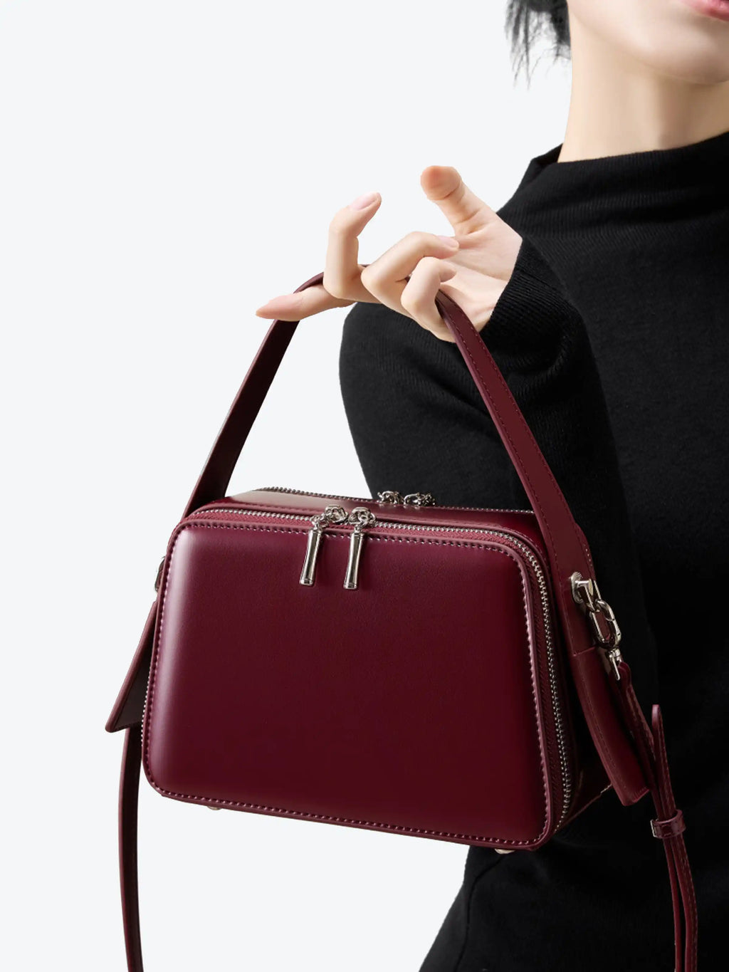 Handbag - Genuine Leather Square Bag