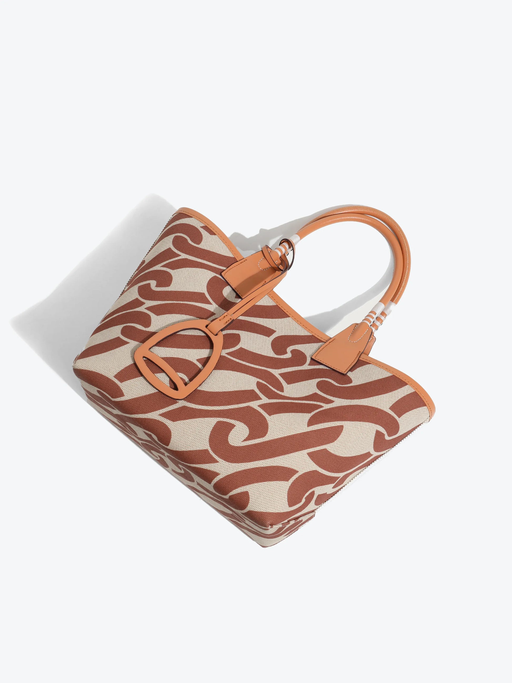 Canvas Handbag - Buckle pattern
