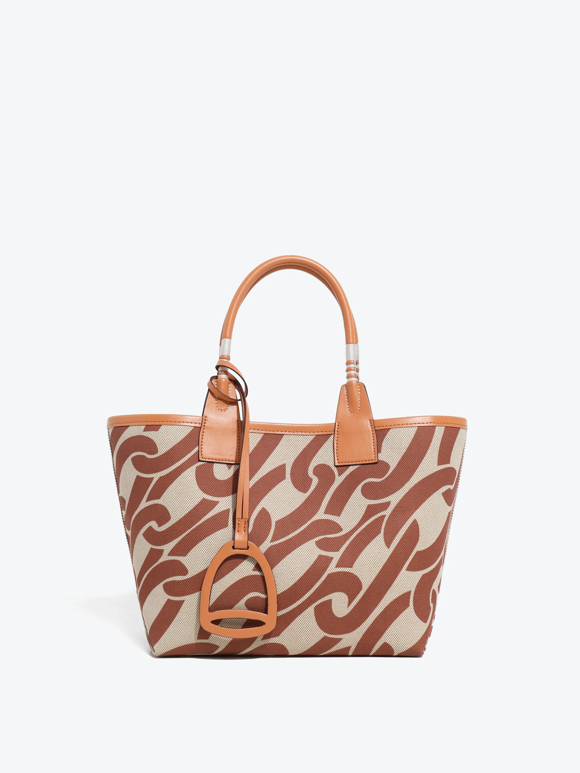 Canvas Handbag - Buckle pattern