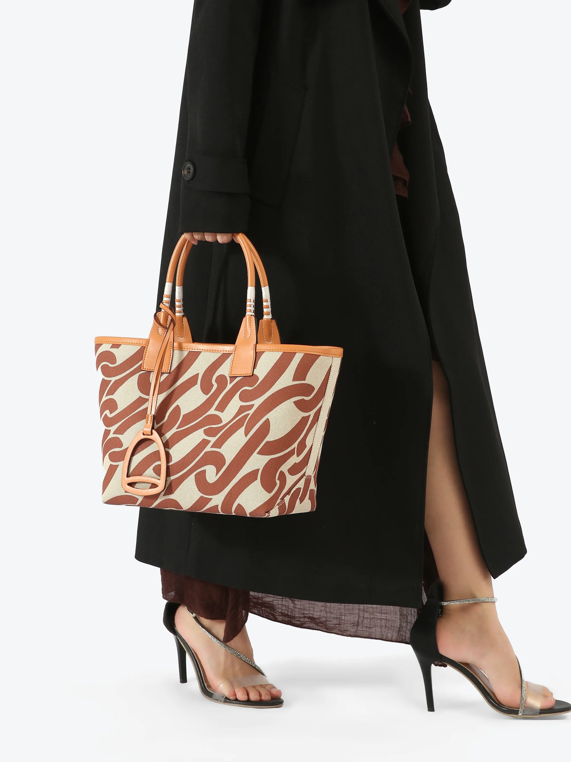 Canvas Handbag - Buckle pattern