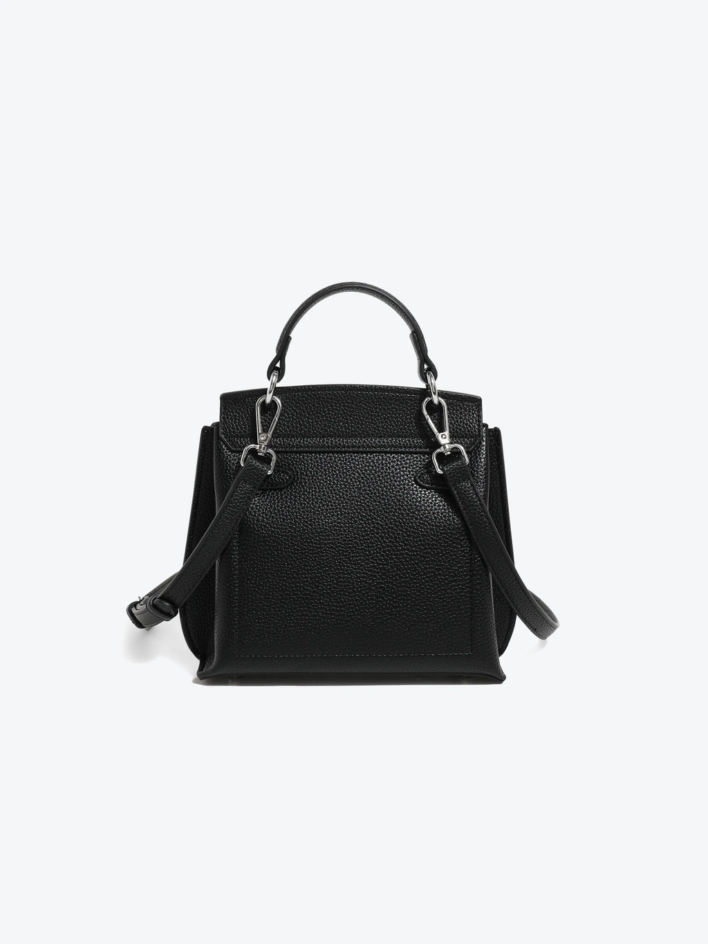 Black Handbag - Lychee texture