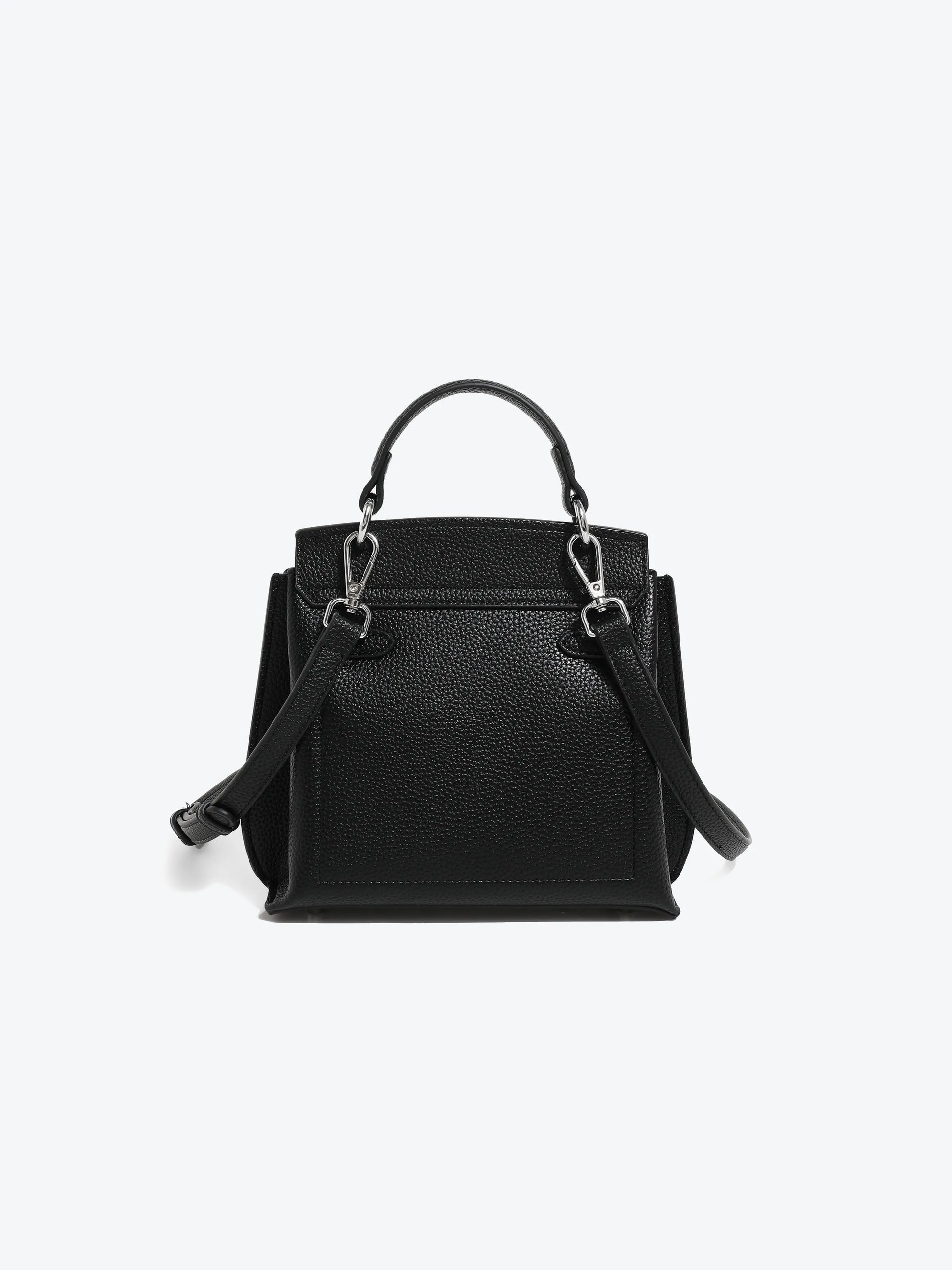 Black Handbag - Lychee texture