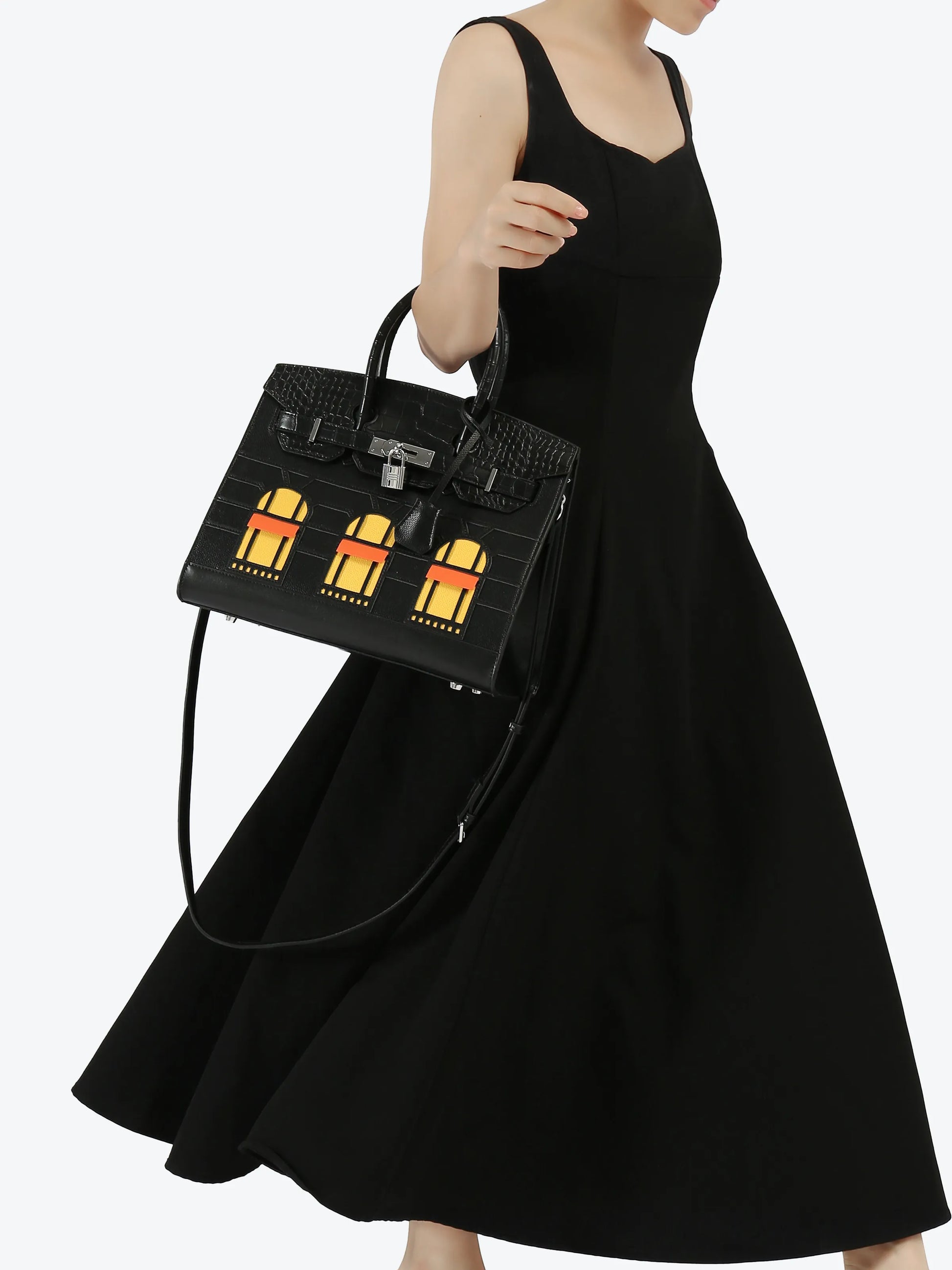 Handbag - Black/Brown/Gary