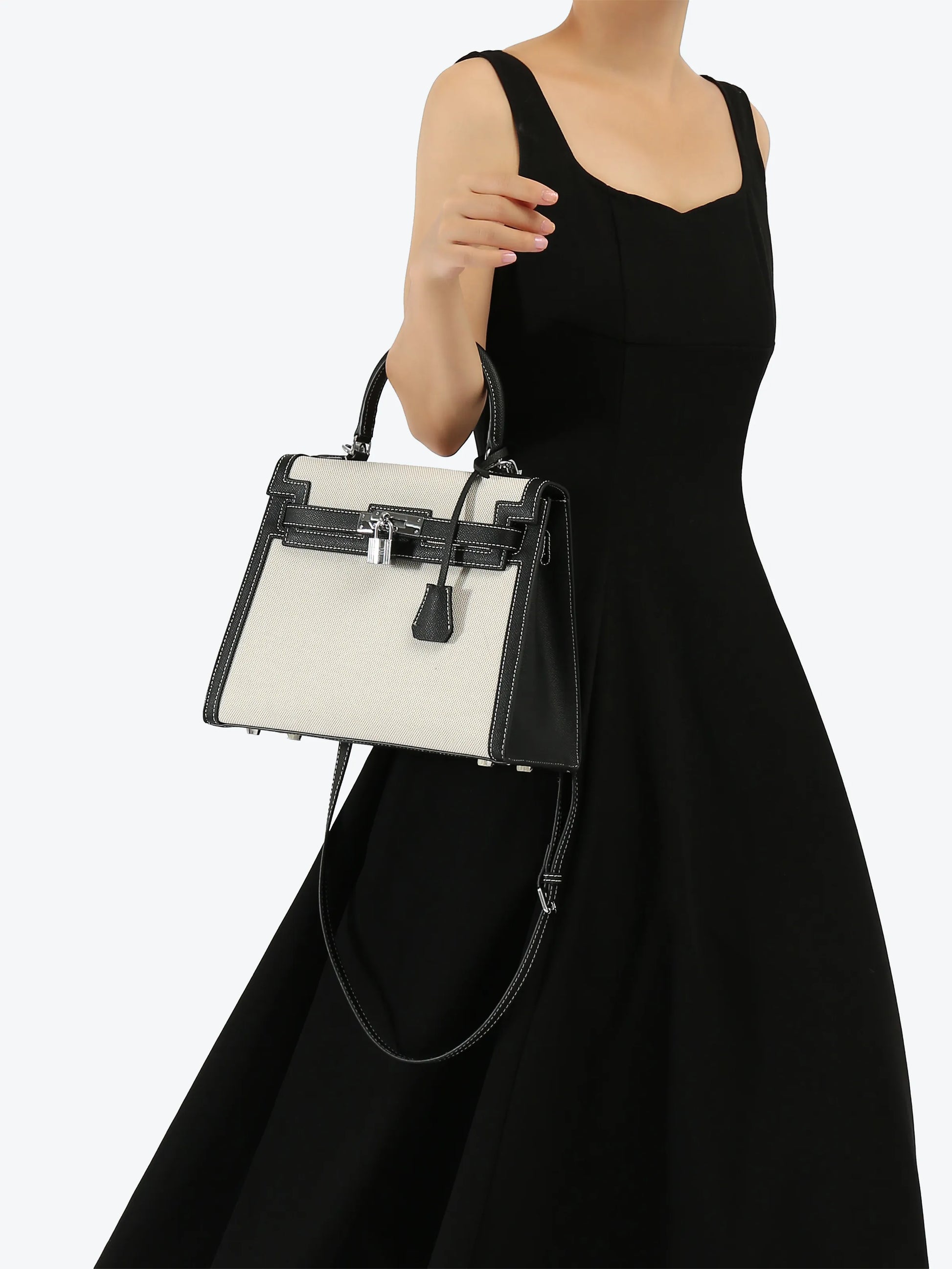 Large Black Handbag - Canvas