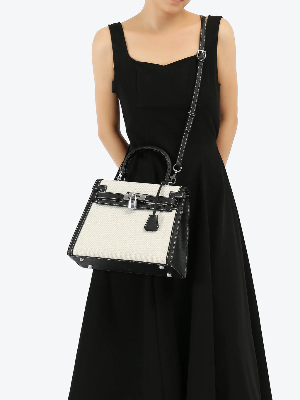 Large Black Handbag - Canvas