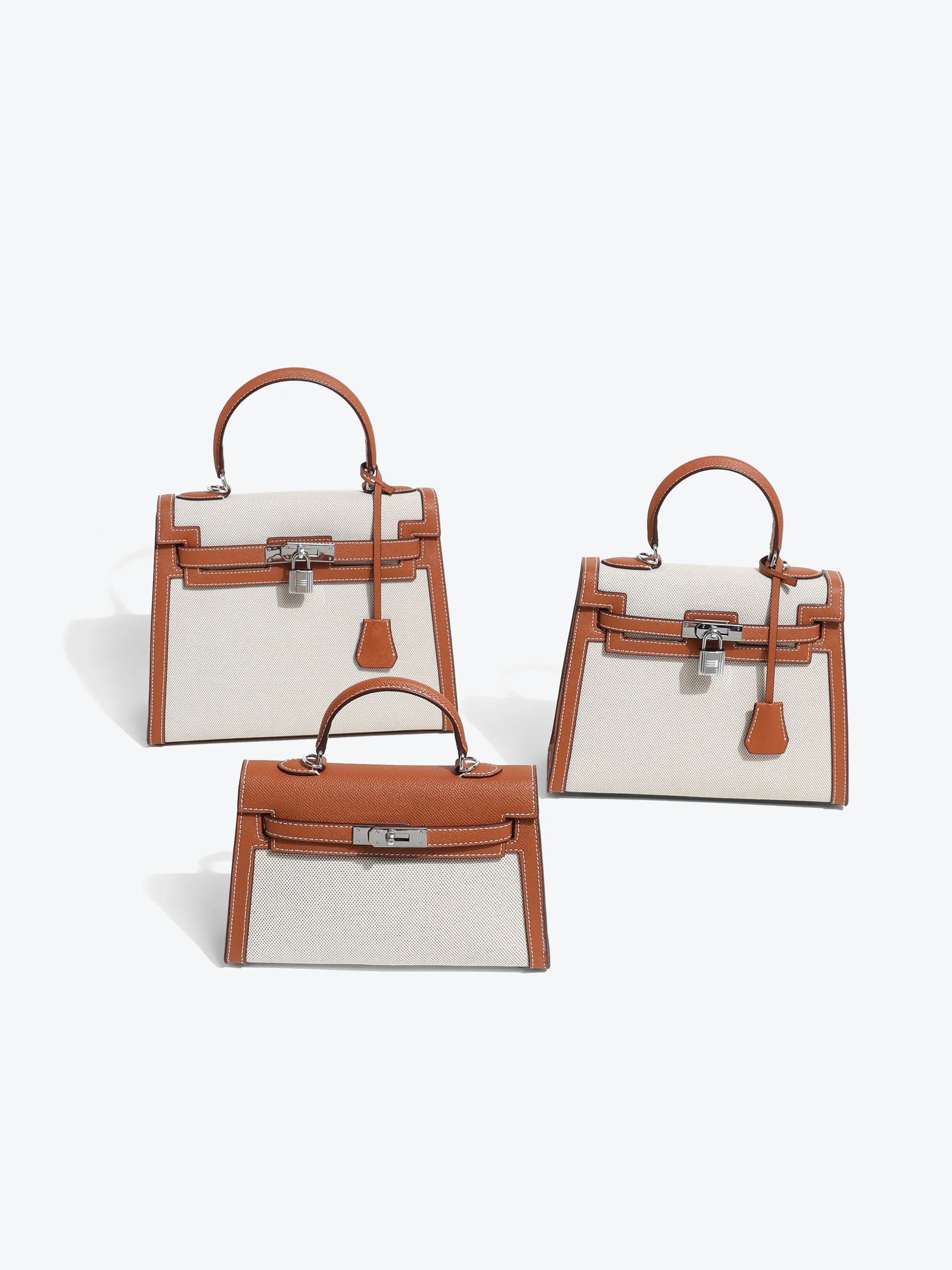 Large Brown Handbag - Canvas