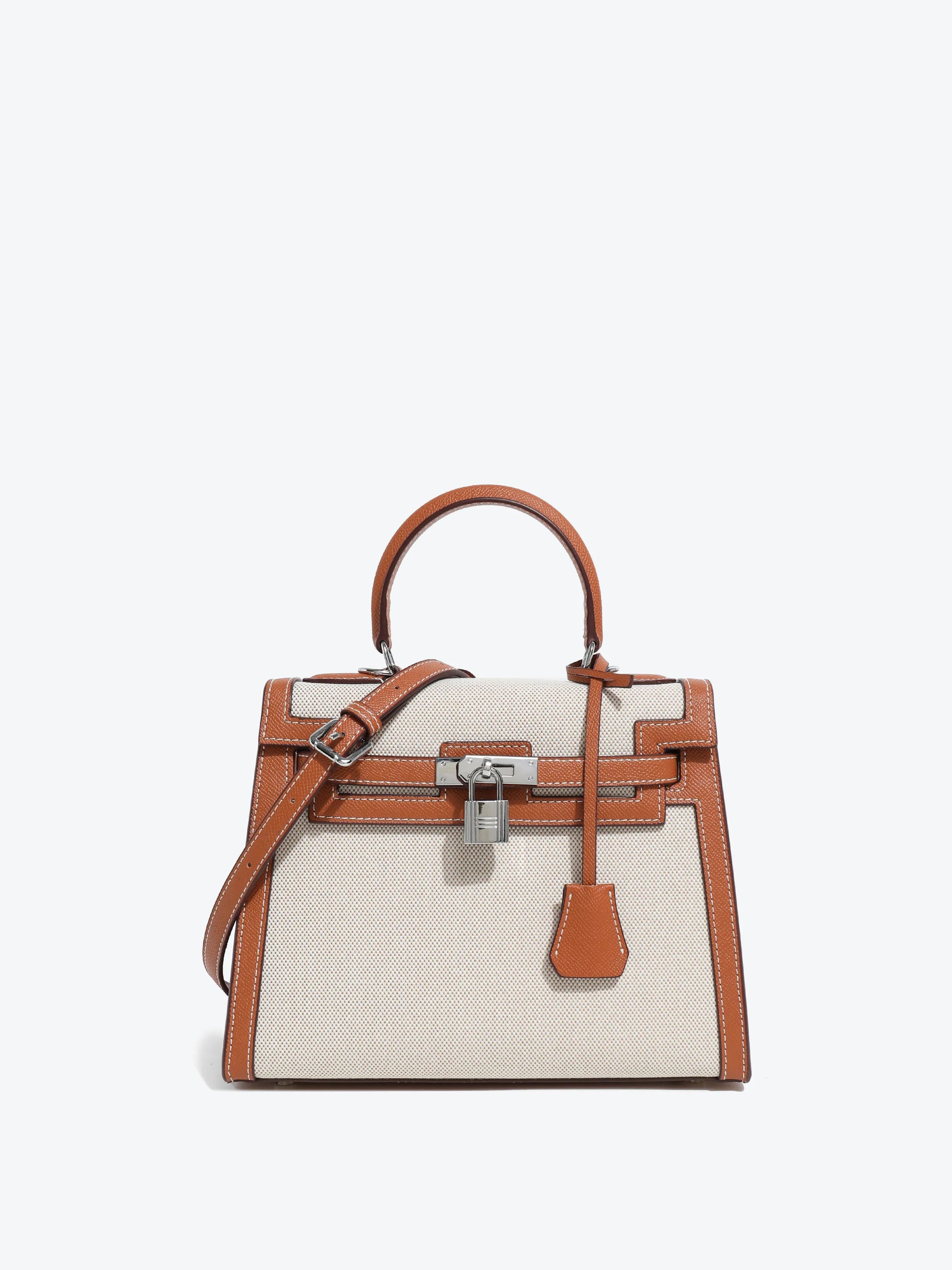 Large Brown Handbag - Canvas