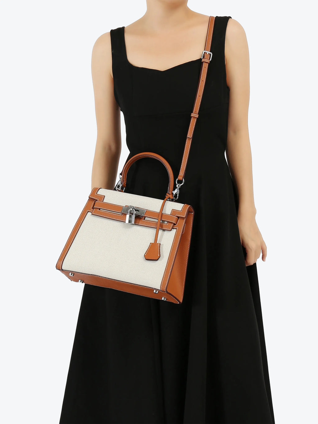 Large Brown Handbag - Canvas