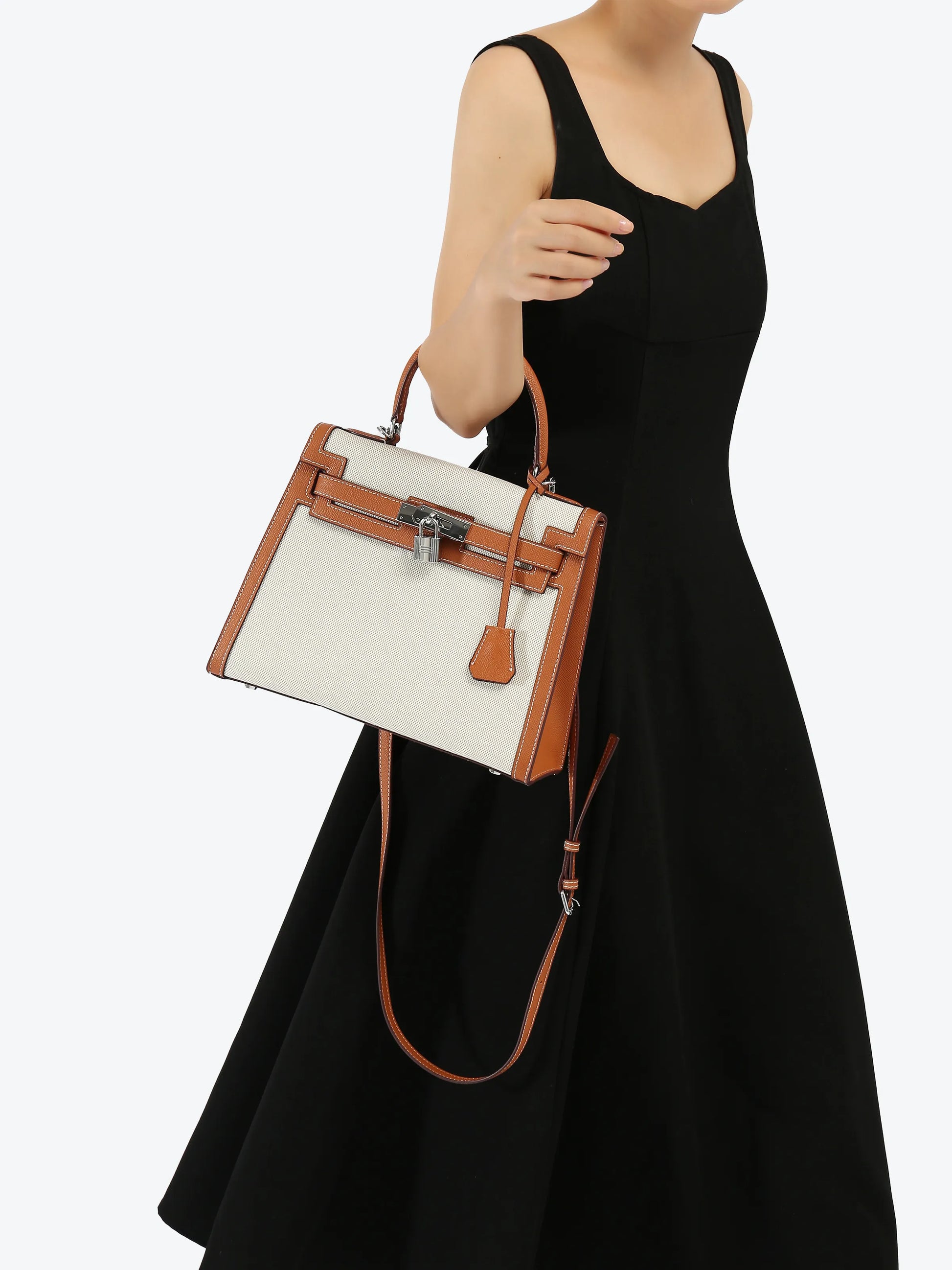 Large Brown Handbag - Canvas