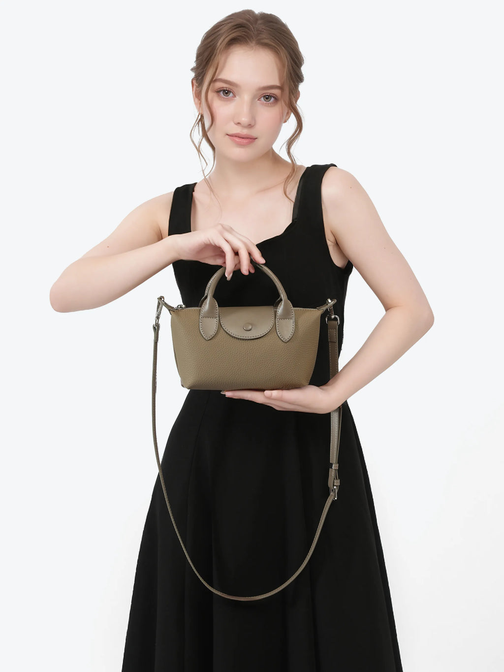 Mini Handbag - Khaki/Brown