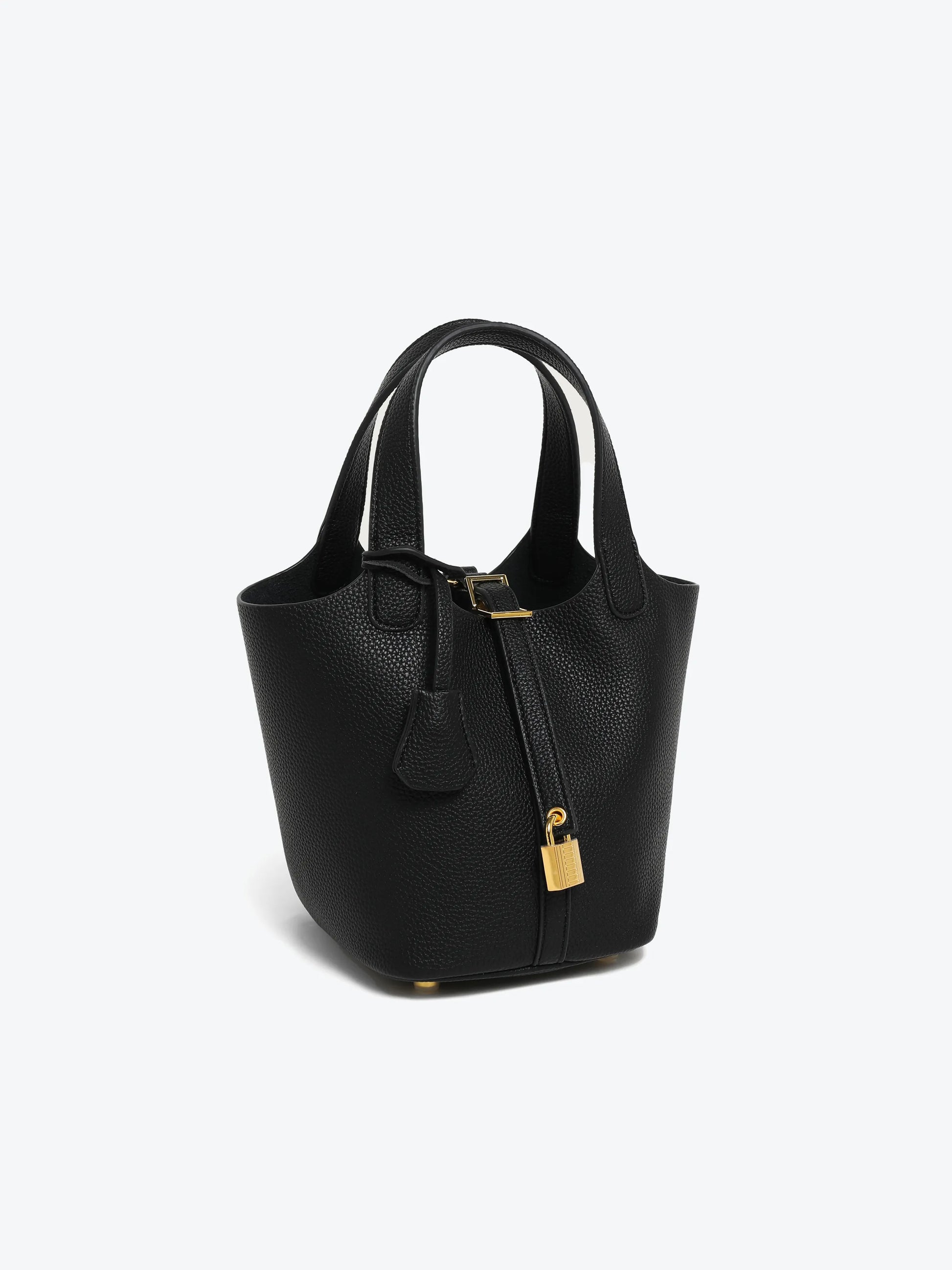 Bucket Bag - Black/ White/Brown