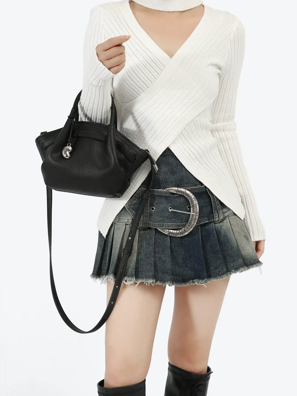 Mini Handbag - Pebbled Leather