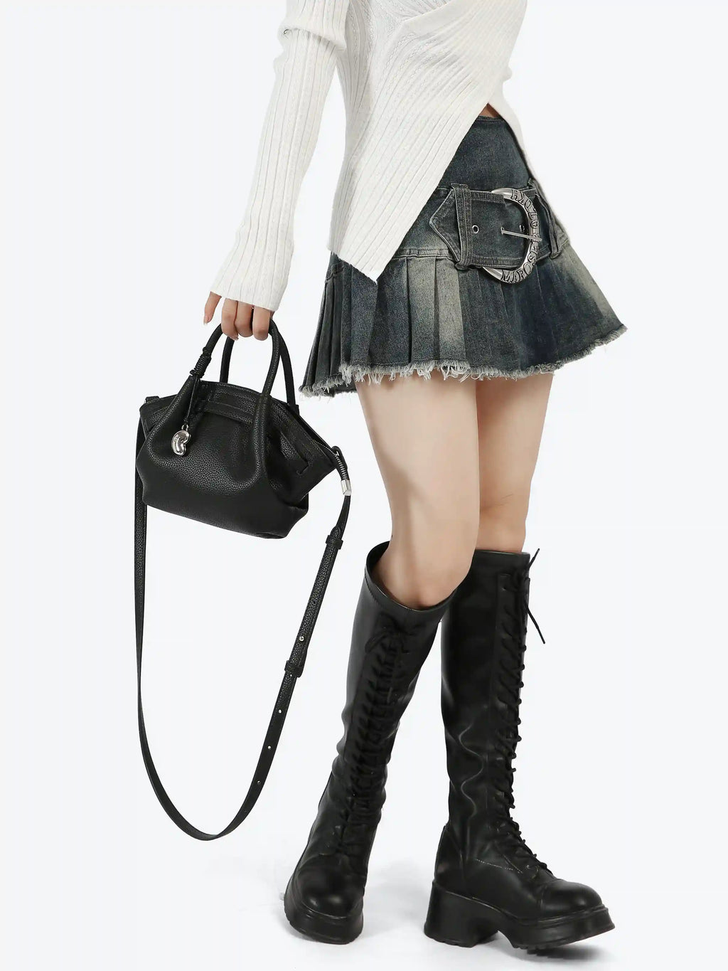 Mini Handbag - Pebbled Leather