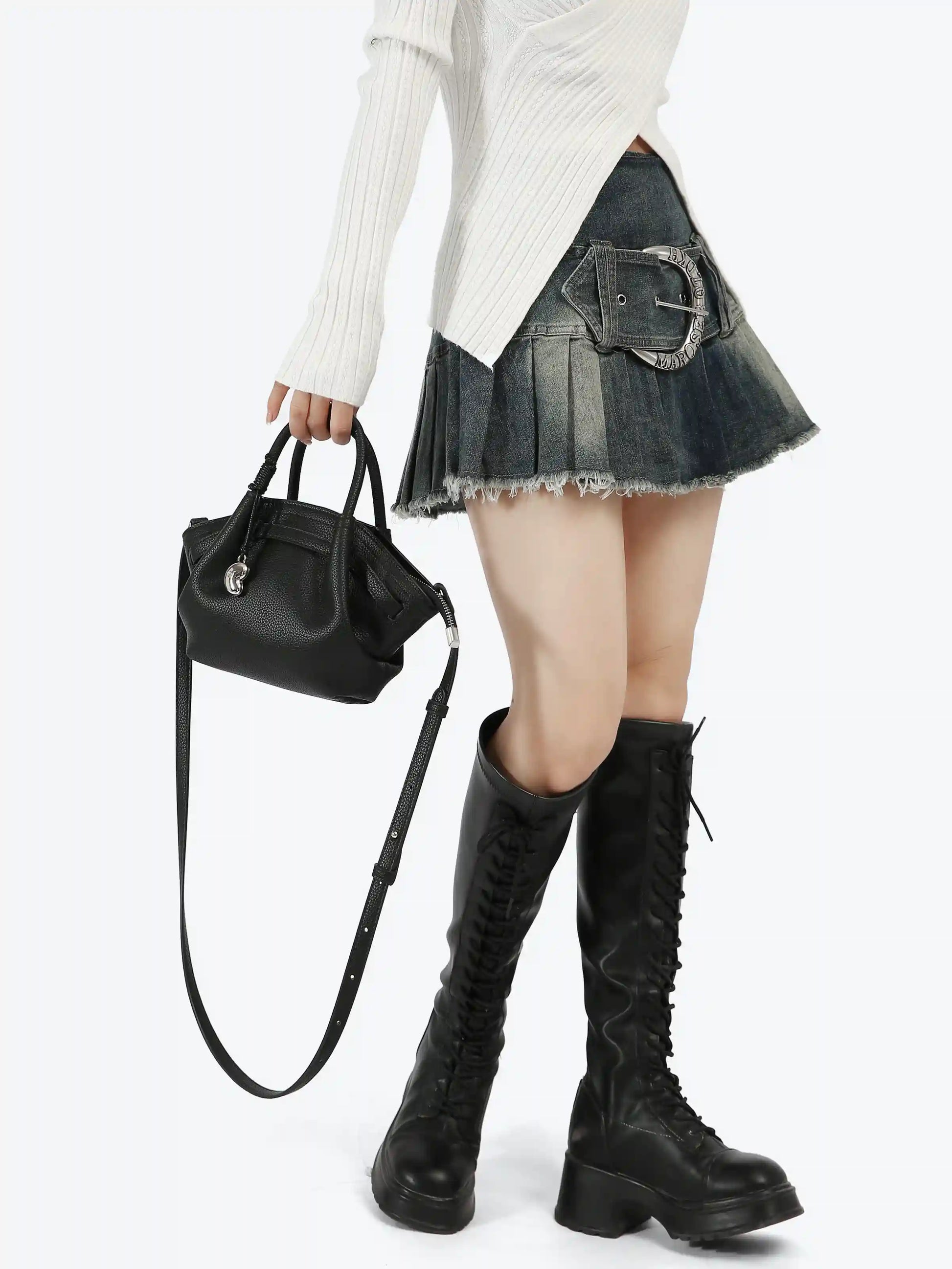 Mini Handbag - Pebbled Leather