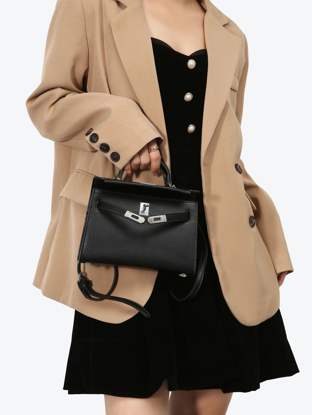 Mini Handbag – Black/White