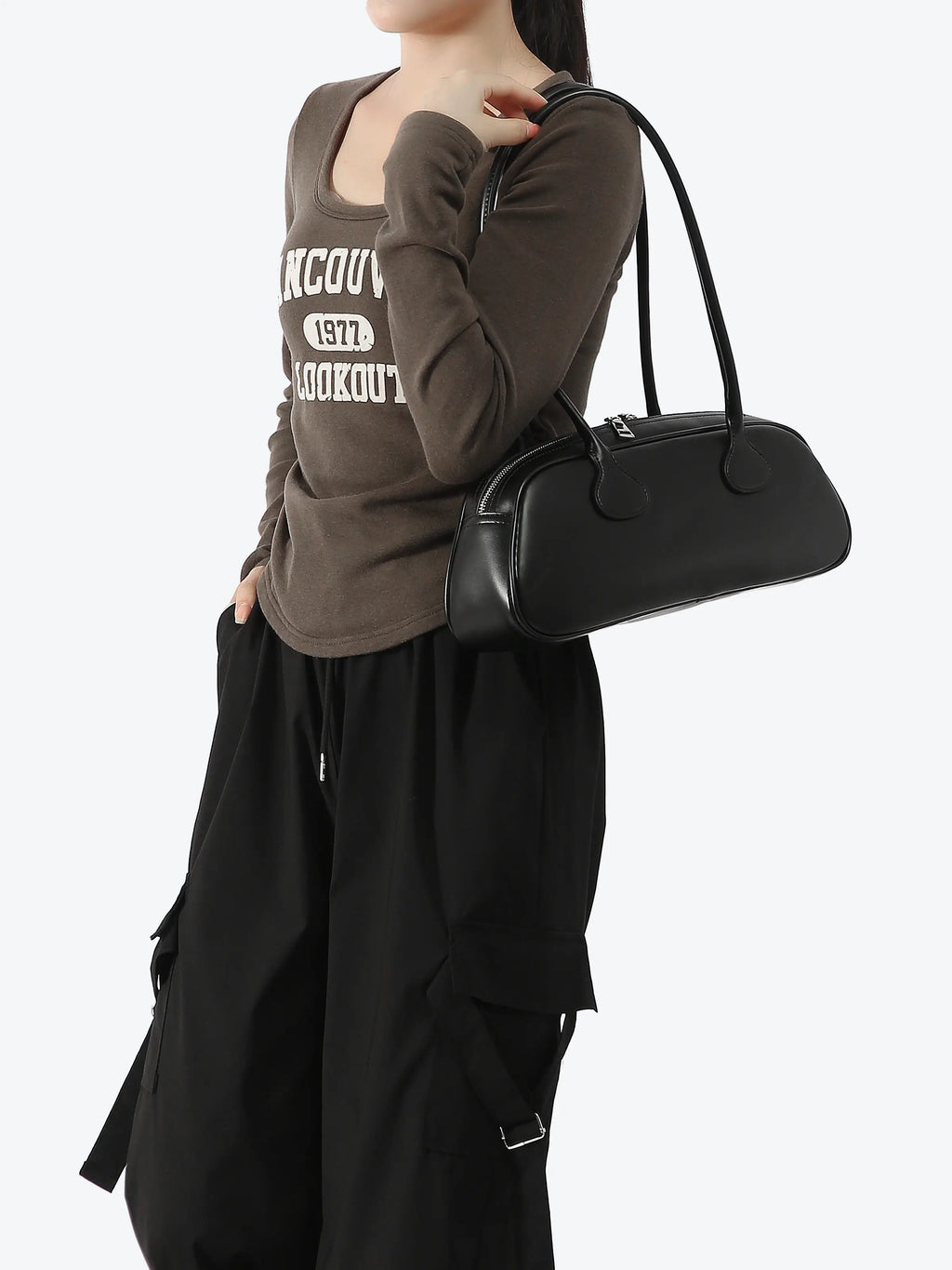 Shoulder Bag - Black/White