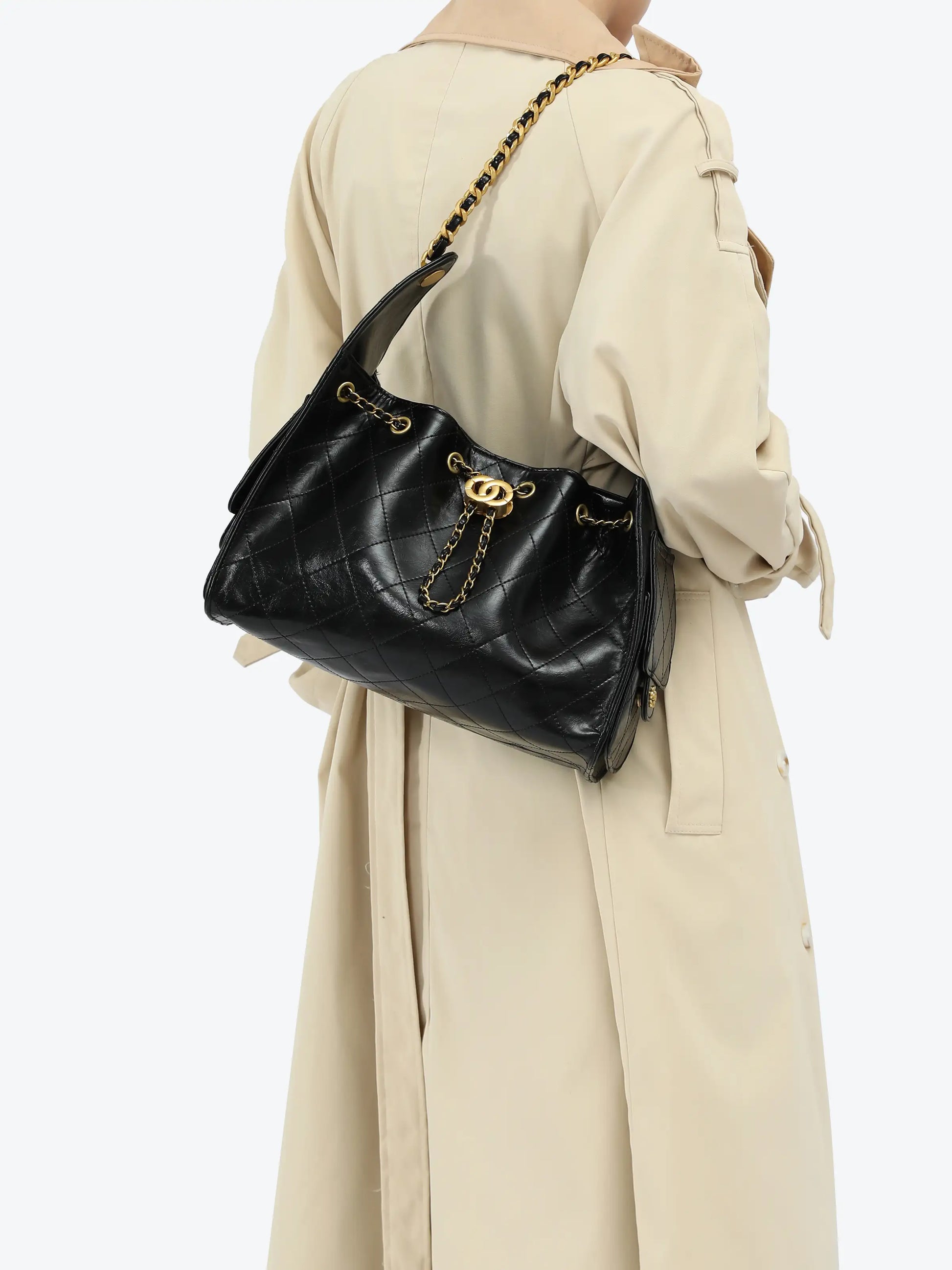 Shoulder Bag - Diamond pattern