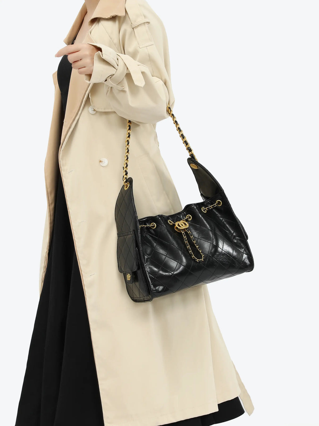 Shoulder Bag - Diamond pattern