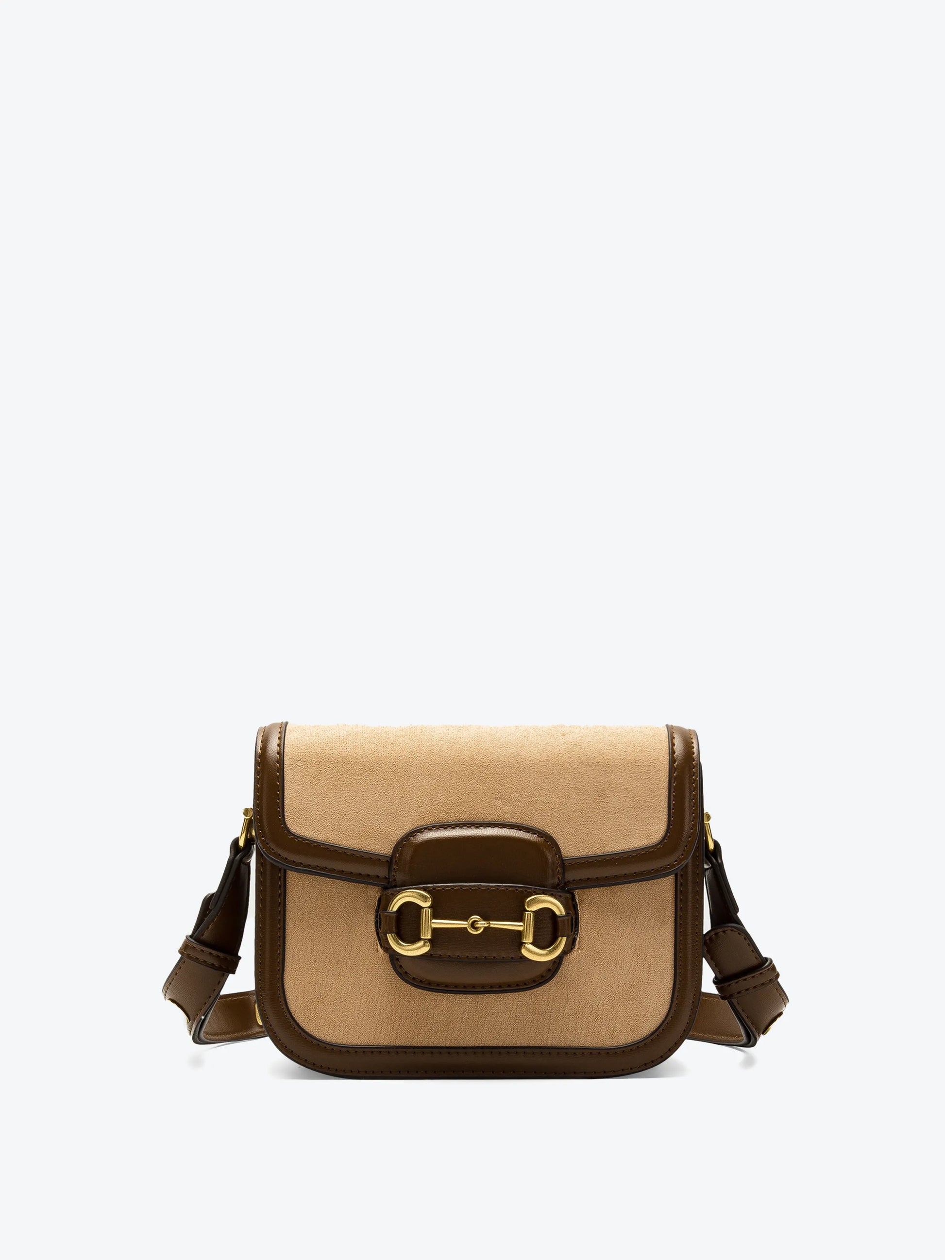 Shoulder Bag - Brown/Black/White
