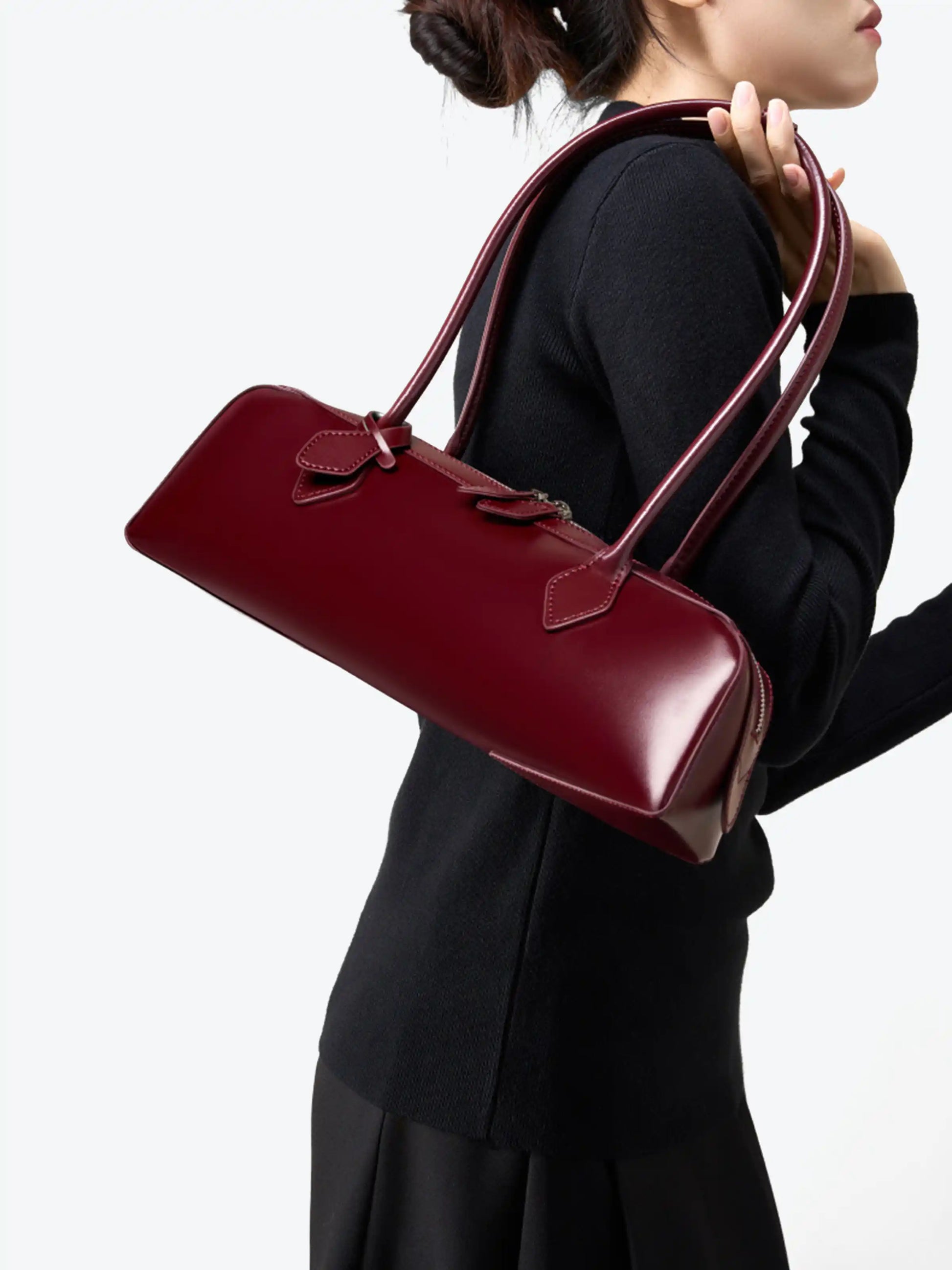 Shoulder Bag – Genuine Leather Baguette Bag