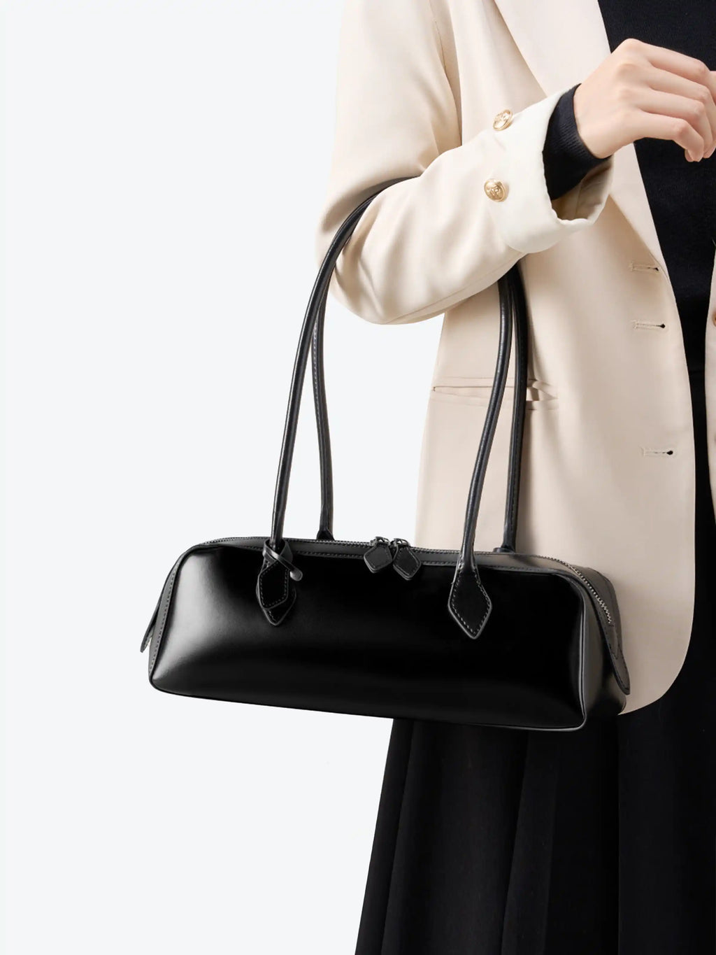 Shoulder Bag – Genuine Leather Baguette Bag