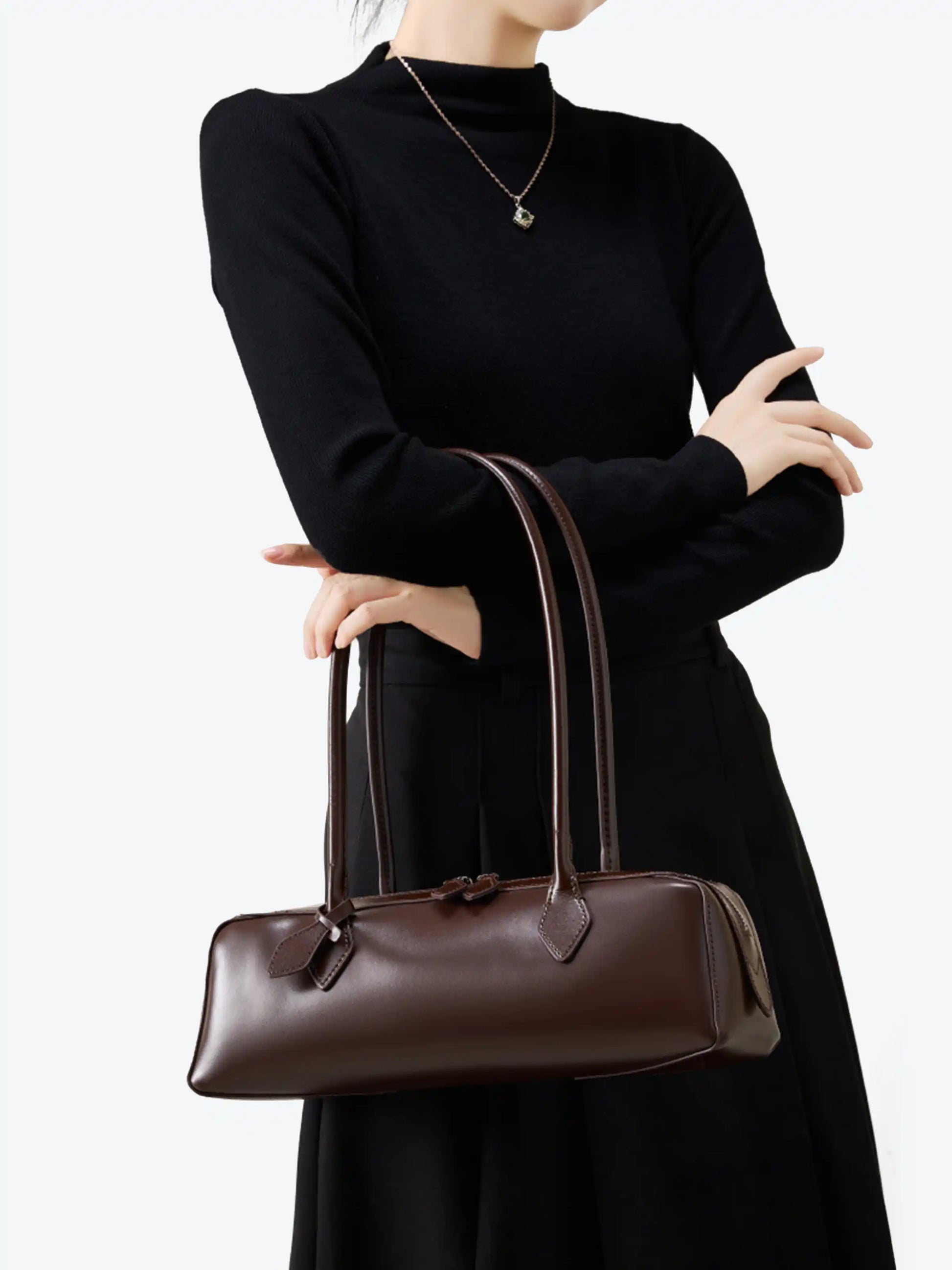 Shoulder Bag – Genuine Leather Baguette Bag