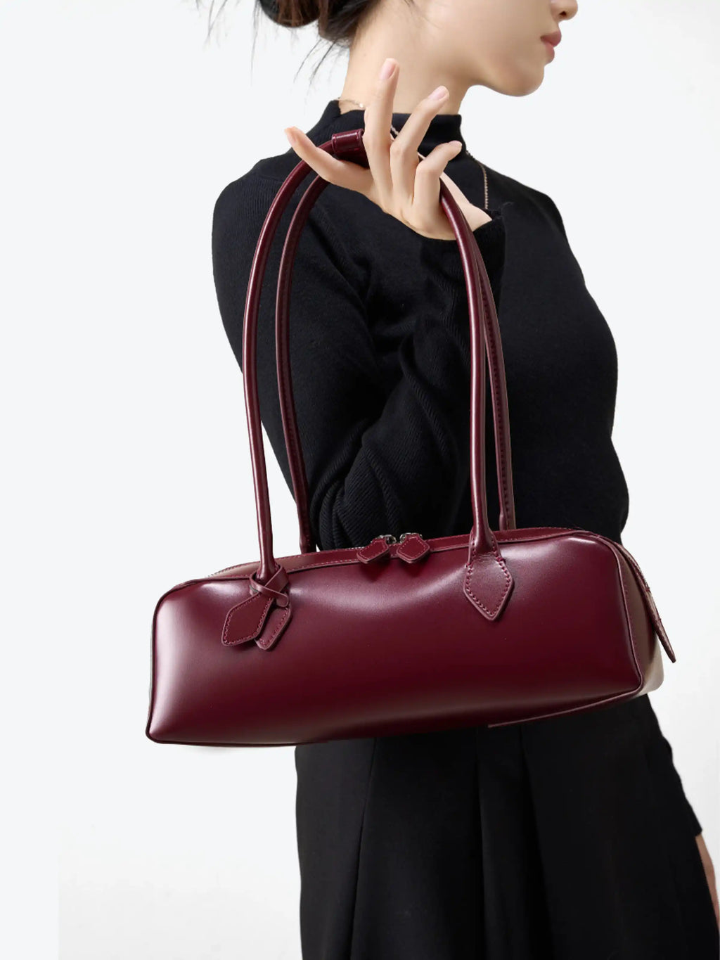 Shoulder Bag – Genuine Leather Baguette Bag