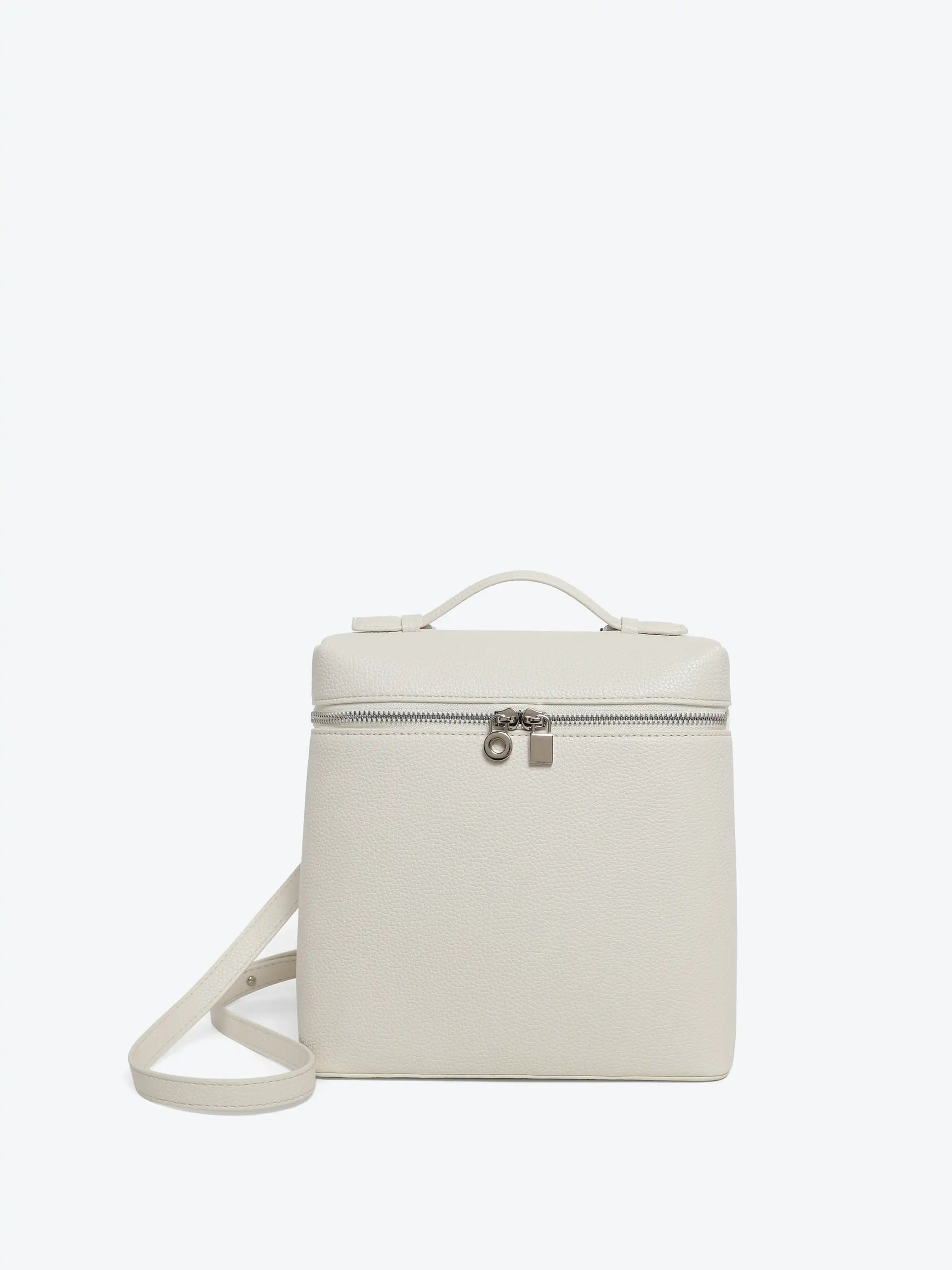 White Backpack - Lychee texture